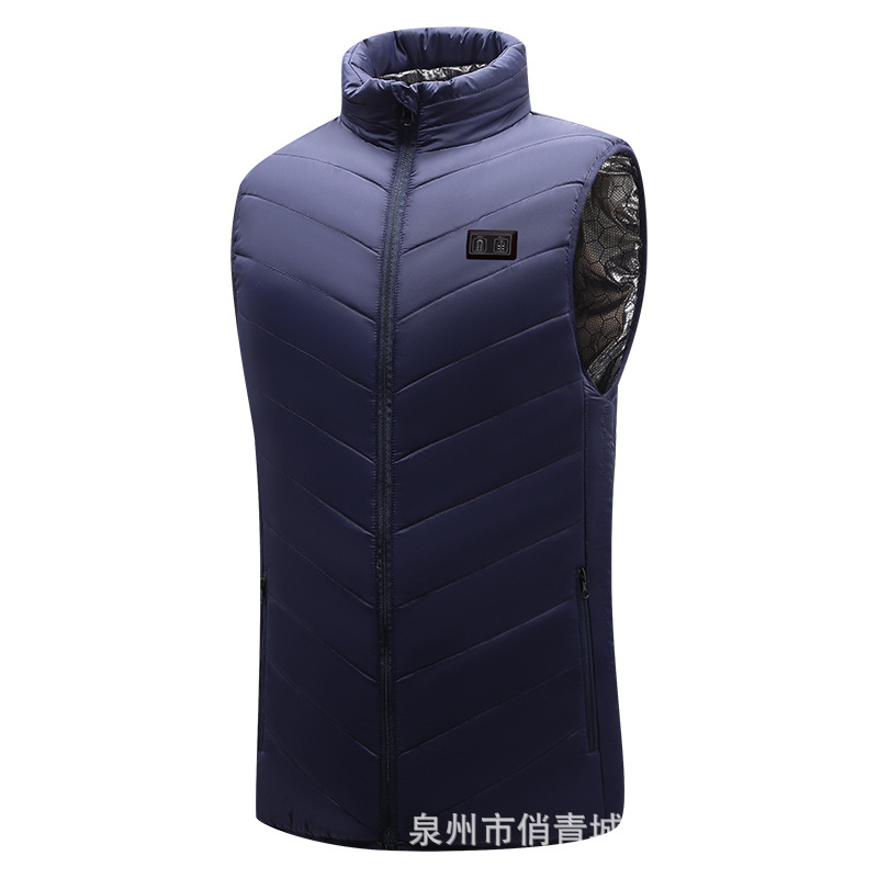Chaleco caliente transfronterizo Chaleco de calefacción USB de los hombres Chaleco de calefacción ropa de calefacción caliente Chaleco de temperatura constante inteligente