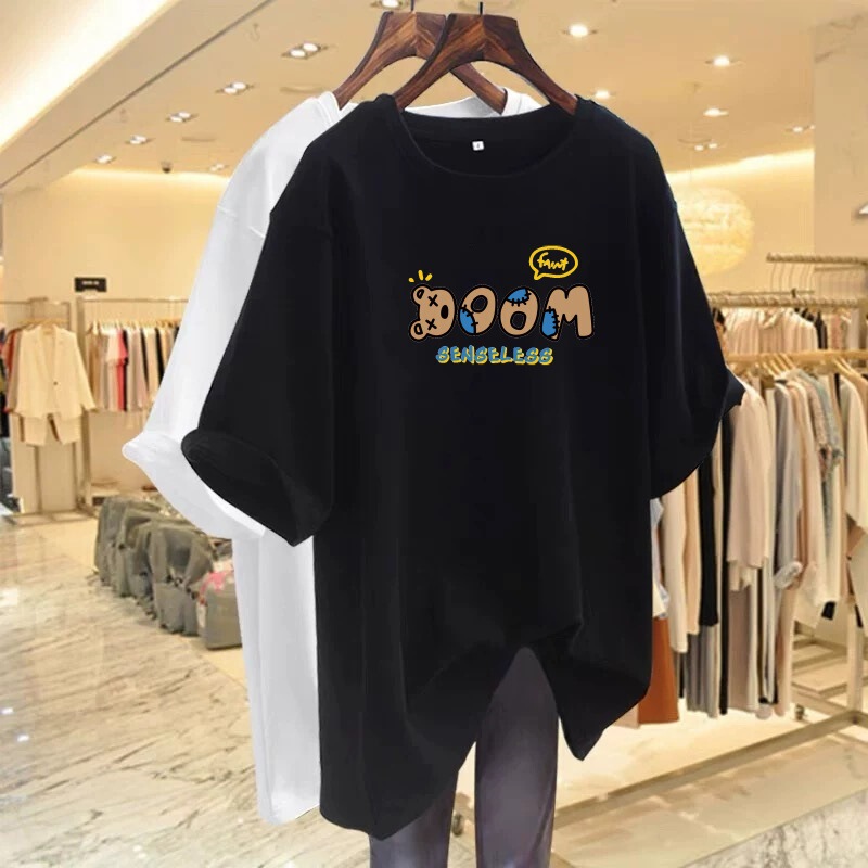 Foreign Trade Clearance Discount Maternity Wear Large Size Printed Loose New Women's Belly-Covering T-Shirt Middle-Aged and Elderly Short-Sleeved T-Shirt Tops