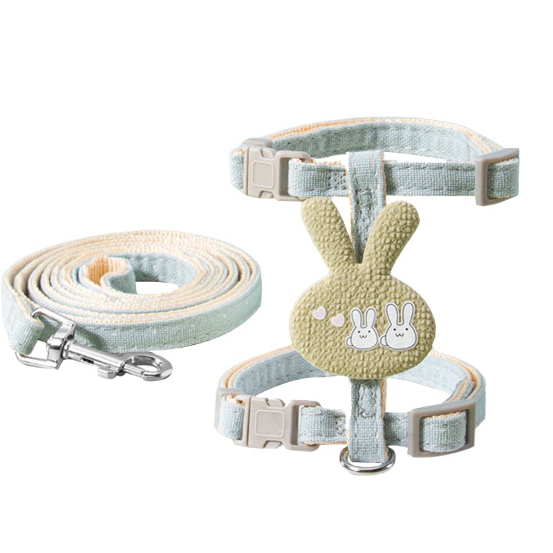 Gato en forma de I cuerda de tracción linda correa de pecho de perro de conejo mediano pequeño perro cuerda de perro cadena de perro suministros para mascotas