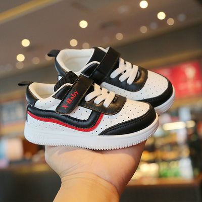 小溜寶2021春季新款1-4歲寶寶皮面學步鞋軟底男女童板鞋潮嬰童鞋