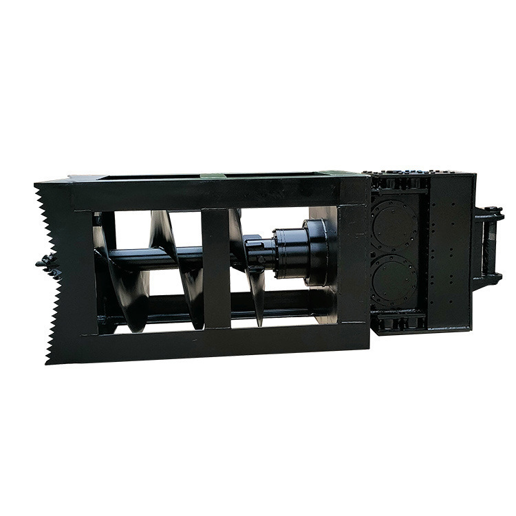 挖机属具螺旋钻机 钻孔灌注桩挖改螺旋钻 小型挖掘机改装方孔钻机