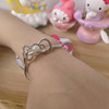 Copper silver cute bracelet, three dimensional accessory, simple and elegant design, internet celebrity