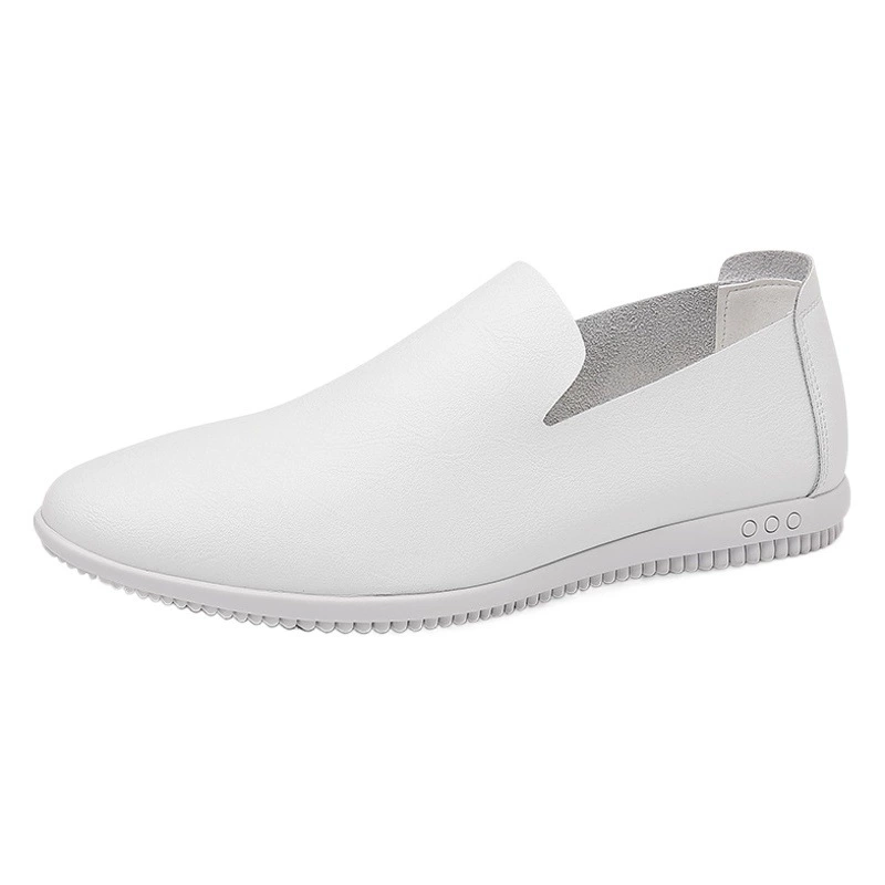 2023 летние новые мужские повседневные универсальные туфли без шнуровки для вождения с мягкой подошвой и мягкой поверхностью белые туфли легкие Модные мужские