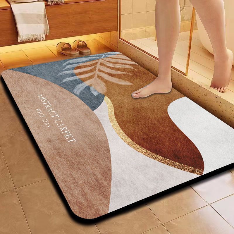 Alfombrilla minimalista para baño de barro de diatomeas Alfombrilla antideslizante para baño de estilo nórdico Alfombrilla ligera resistente a las manchas en forma de diamante de lujo