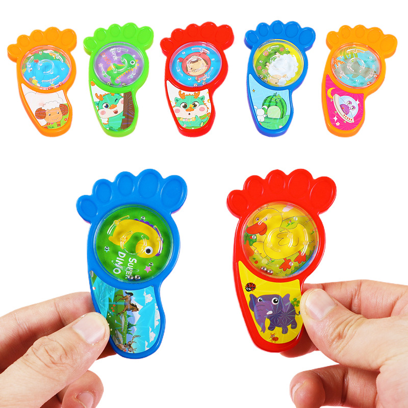 Juguetes al por mayor pies de dibujos animados laberinto placa de inserción laberinto huevo girado fábrica de regalos para niños juguetes para niños
