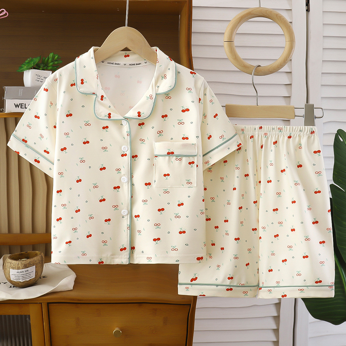 nns - Pijama con solapa Beige Cherry