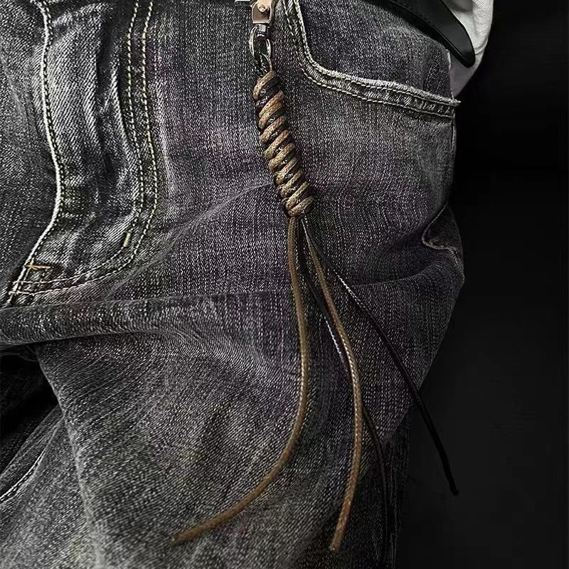 Hand-Woven Wax Rope Pendant, Trouser Rope, Waist Accessories, Retro High-End Niche Trendy Wear Accessories, Manufacturer Batch Hand-Woven Wax Rope Pendant, Trouser Rope, Waist Accessories, Retro High-End Niche Trendy Wear Accessories, Manufacturer Batch