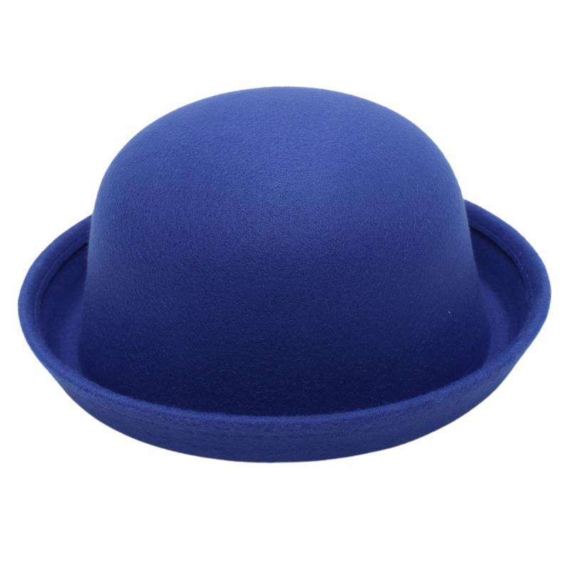 Kid's Adults Simple Style Solid Color Crimping Fedora Hat display picture 10