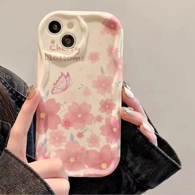 Flowers and Butterflies Suitable for iPhone 17 Phone Case Apple 15 Plus Girly 16 Pro Max Cross-Border 13 Niche 14