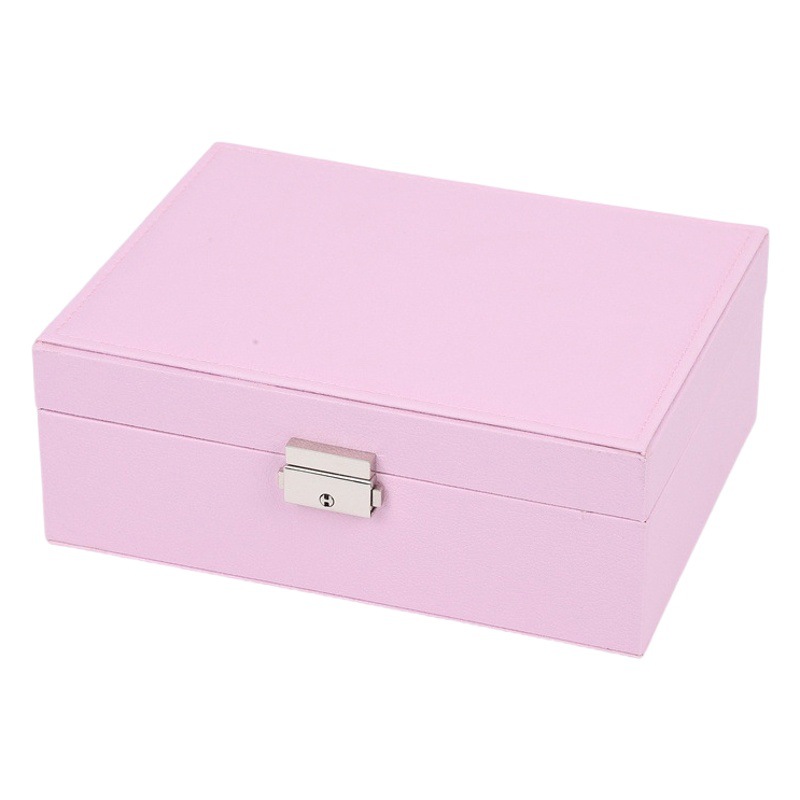 Caja de joyería de doble capa de gran capacidad pendientes de joyería accesorios para el cabello caja de almacenamiento anillo collar pendientes pulsera oreja stud caja