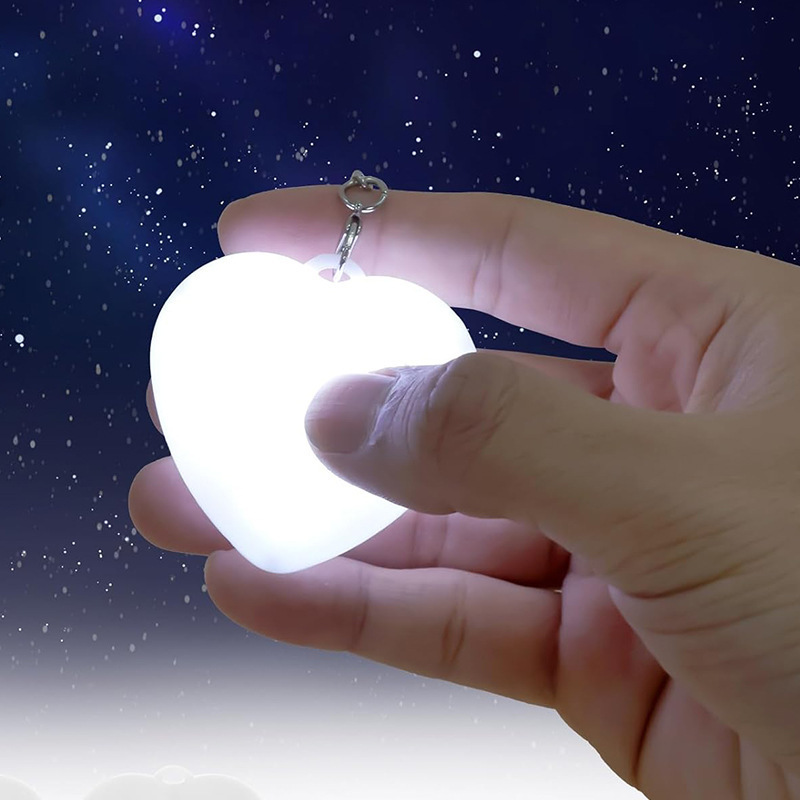 World Cup Football Light Keychain Touch Bag Light Pendant Keychain Touch-Activated Light Backpack Heart-Shaped Night Light