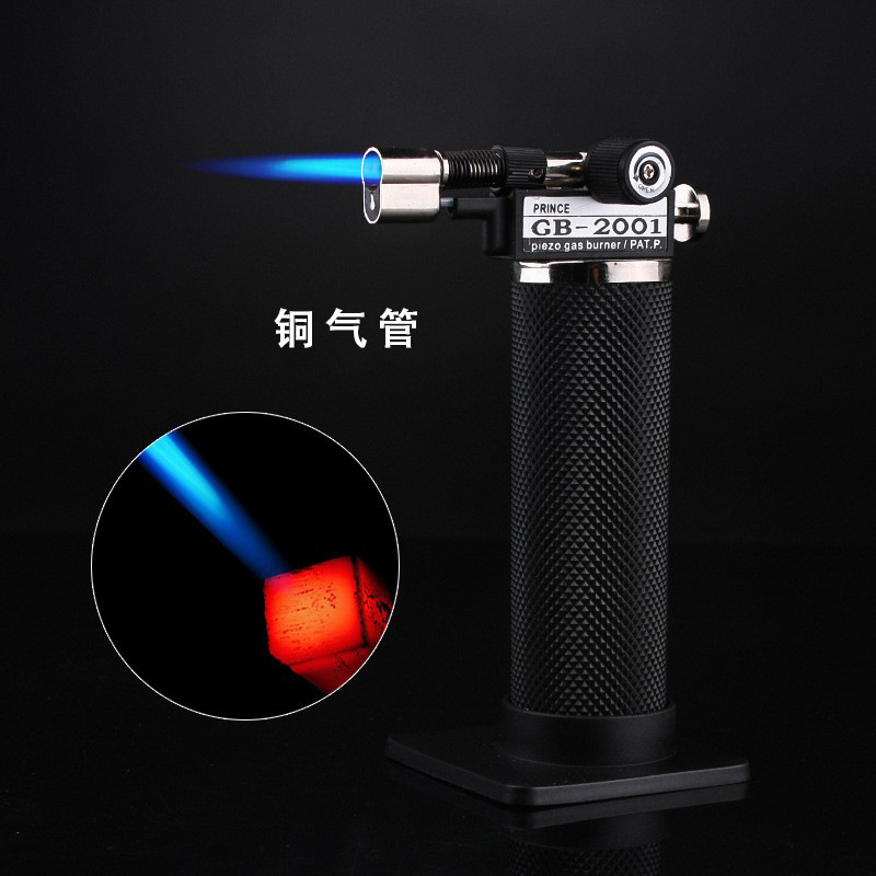 Pure copper welding gun fixed fire direct punch lighter outdoor barbecue kitchen baking tools point cigar moxibustion cold air spray gun