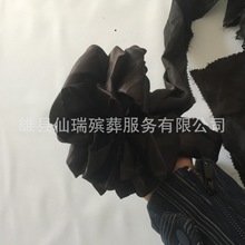 遗像花 镜花手工绑花绸缎黑纱绸布大小号灵堂殡葬用品 一件代发