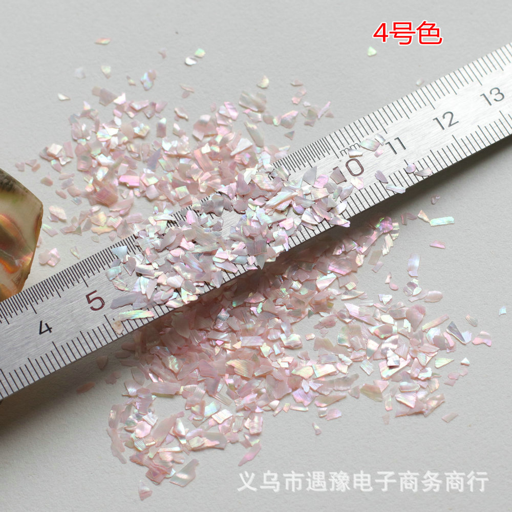 New 1-3mm ultra-thin colorful abalone shellfish fragments nail art irregular shell sequins diy nail jewelry wholesale
