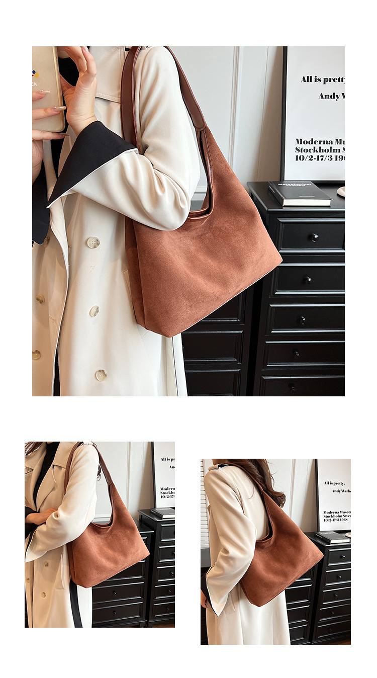 Borsa a tracolla donna retro in velluto effetto camoscio_voghion.com