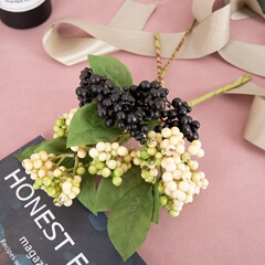 Factory Berry Beans Branch Artificial Flower Christmas Wholesale Single Branch Fake Flower Wedding Celebration Home Decoration Foreign Trade GF13792