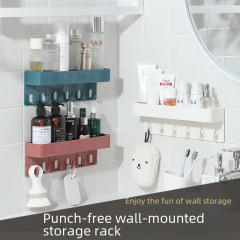 ZT1099同款免打孔無痕帶掛鈎置物架浴室收納架衛生間 置物架