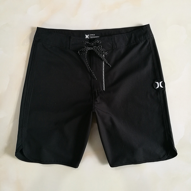 Hurley Pure Black Cross-Border Export Beach Surfing Short Swimming Trunks Quick-Drying Elastic Casual Hot-Selling Beach Pants Men's