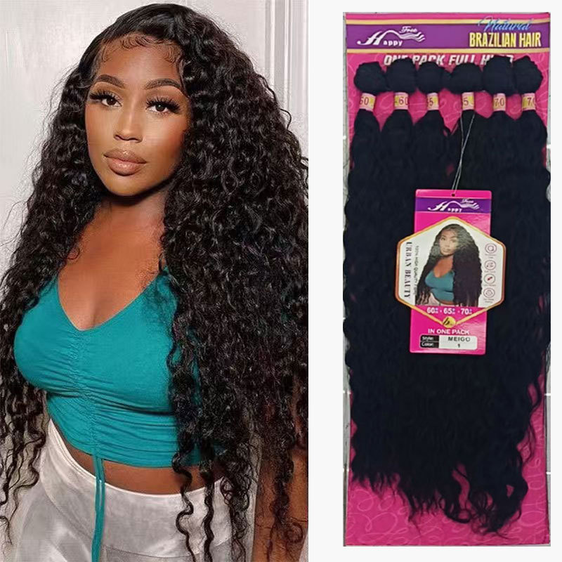 Fashion hair cross-border European, American, and African hair extensions, wigs, curls, hair bundles 6PCS Fashion hair cross-border European, American, and African hair extensions, wigs, curls, hair bundles 6PCS