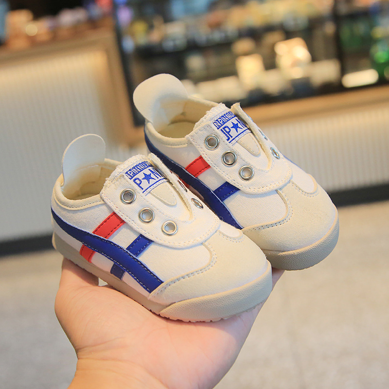 Spring New striped soft bottom baby toddler shoes fashion boys and girls sneaker breathable children argan shoes board shoes