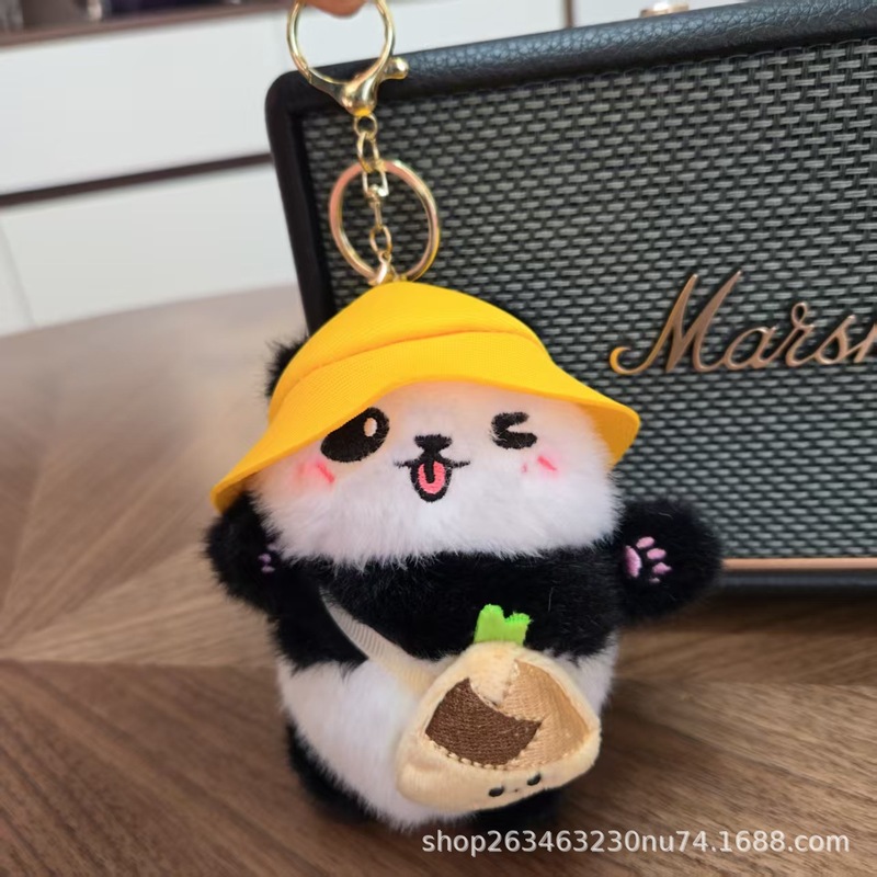 かわいいクロスボディバッグ、団子、レッサーパンダキーホルダーペンダント、クリエイティブぬいぐるみ、国宝レッサーパンダスクールバッグペンダント|undefined