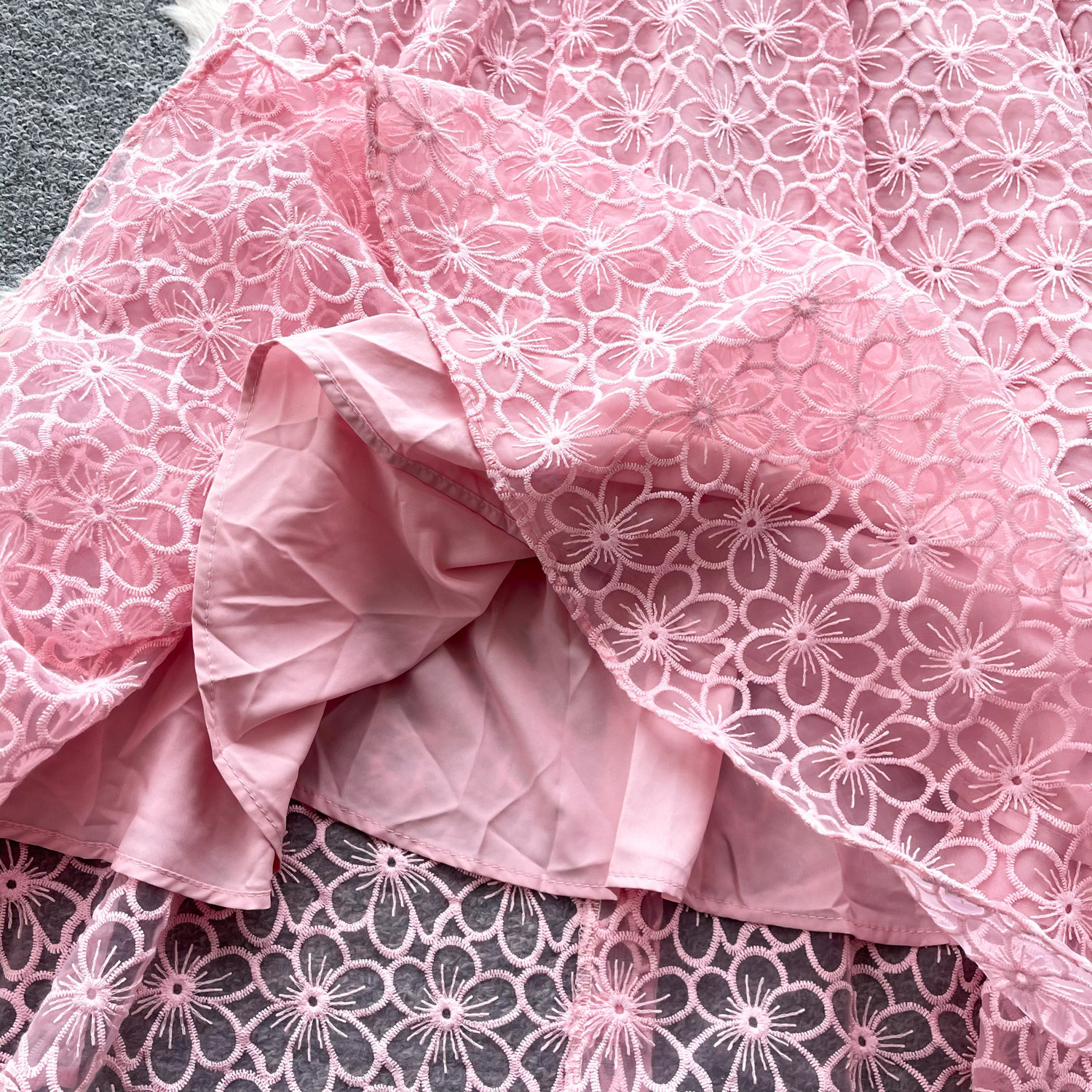 Elegant Lace A-Line Sundress For Women, High Waist Sleeveless Summer Maxi Dress_ecoleips.com