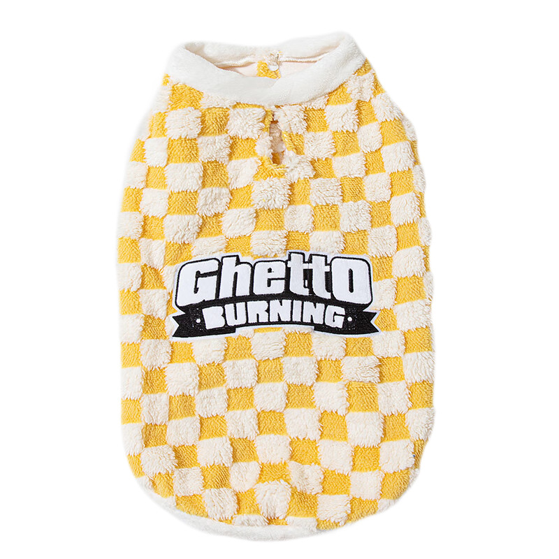 Transfronterizos otoño y invierno perros tablero de ajedrez cuadrado inglés bordado perros grandes camisas de peluquería perros grandes y medianos de pelo dorado Samoan ropa de mascotas