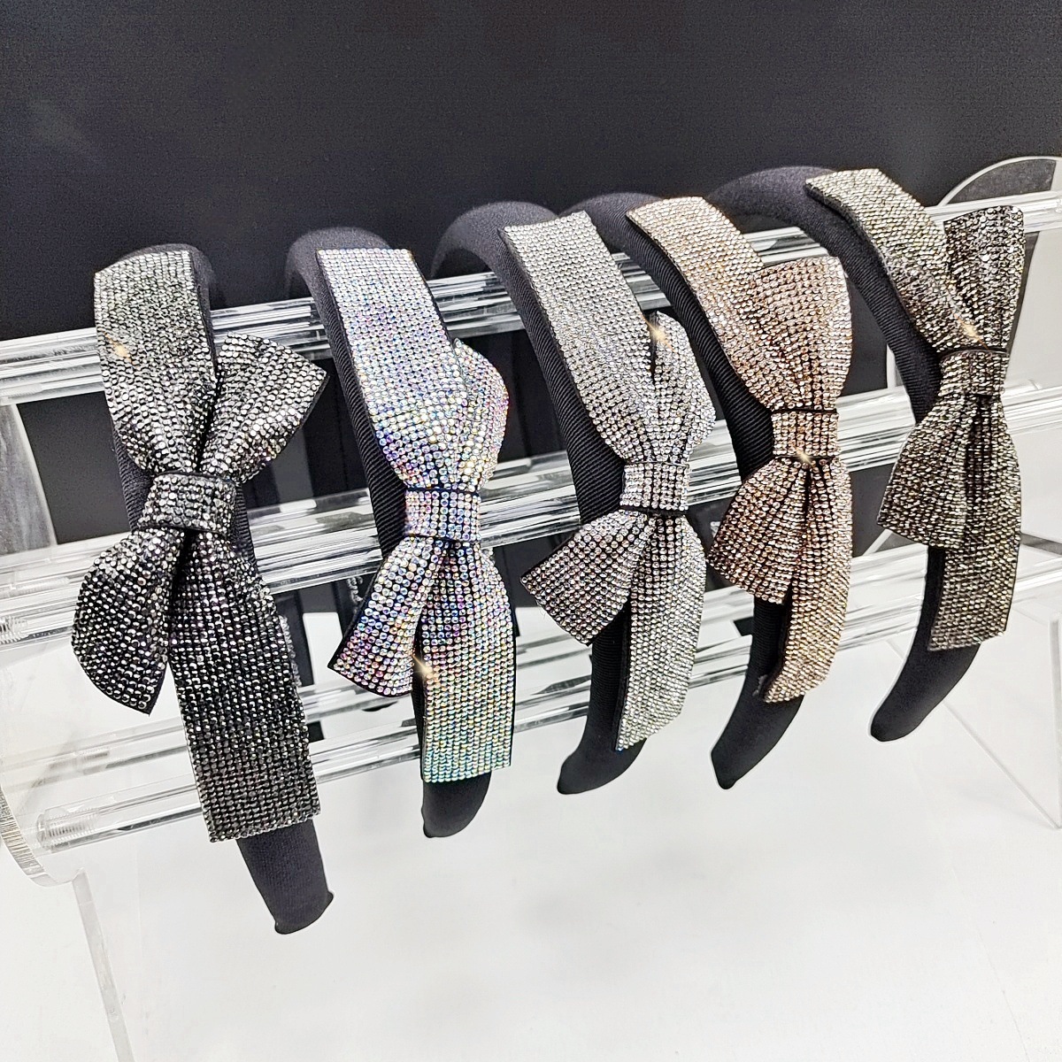 新款韓版高檔水鑽海綿蝴蝶結髮箍時尚百搭壓發輕奢高品質頭箍頭飾