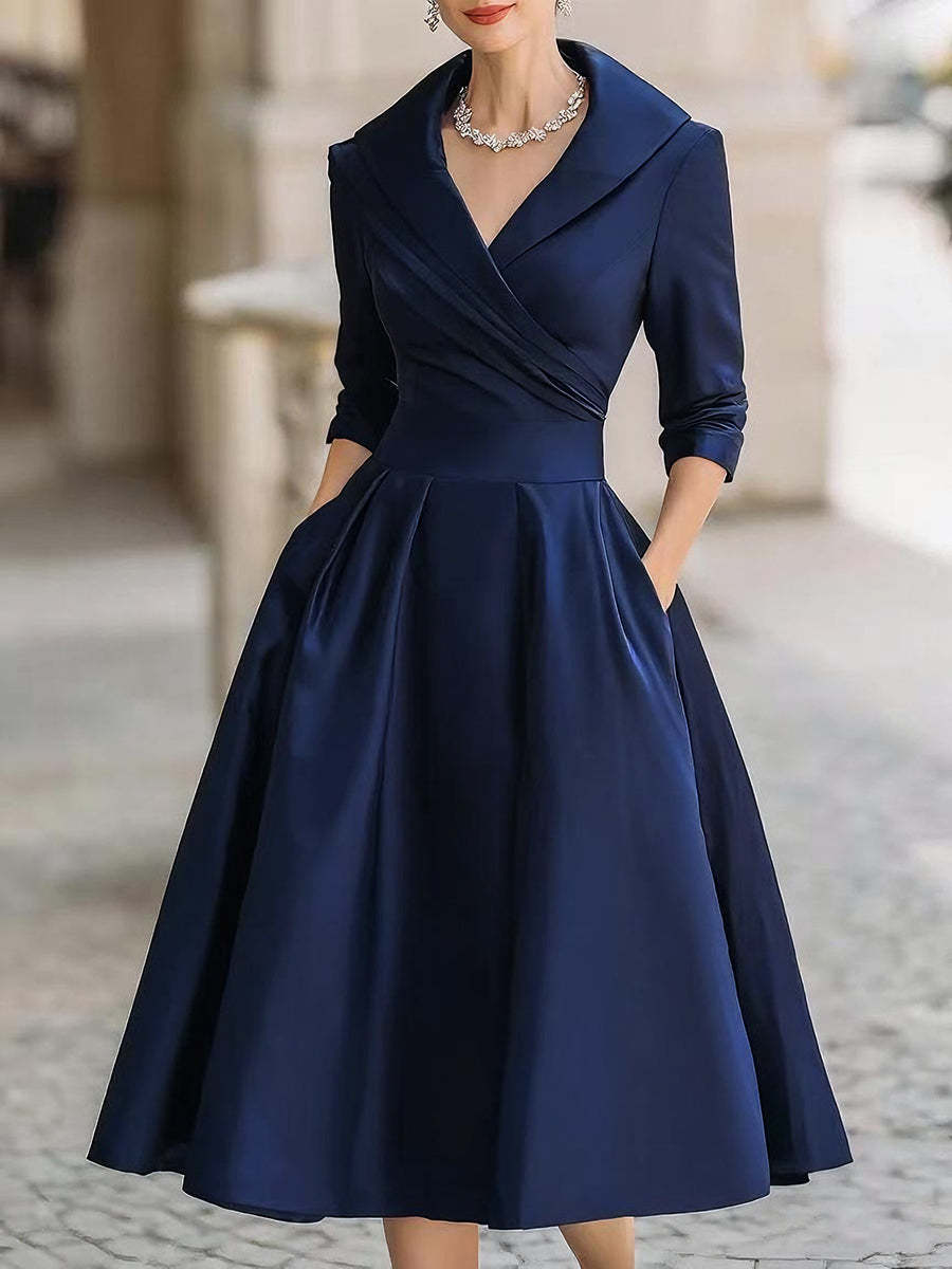 Elegant Formal Waist-tight Dress Slimming Elegant Long Sleeve