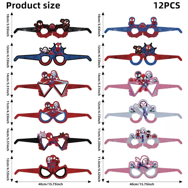 Amazon's New Spider-Man Themed Glasses Party Decorations Party Atmosphere Paper Glasses Party Photo Props