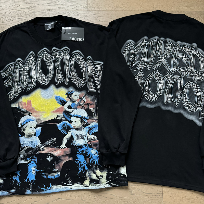 Tarjeta de marca de moda americana impresión de diamante caliente pareja de moda adolescente de verano chaqueta de manga corta camiseta