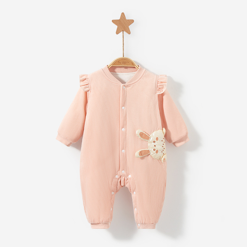 Mono de bebé Otoño e Invierno recién nacido acolchado Delgado engrosado traje de mameluco cálido para hombres y mujeres ropa de salida ropa de invierno para bebés