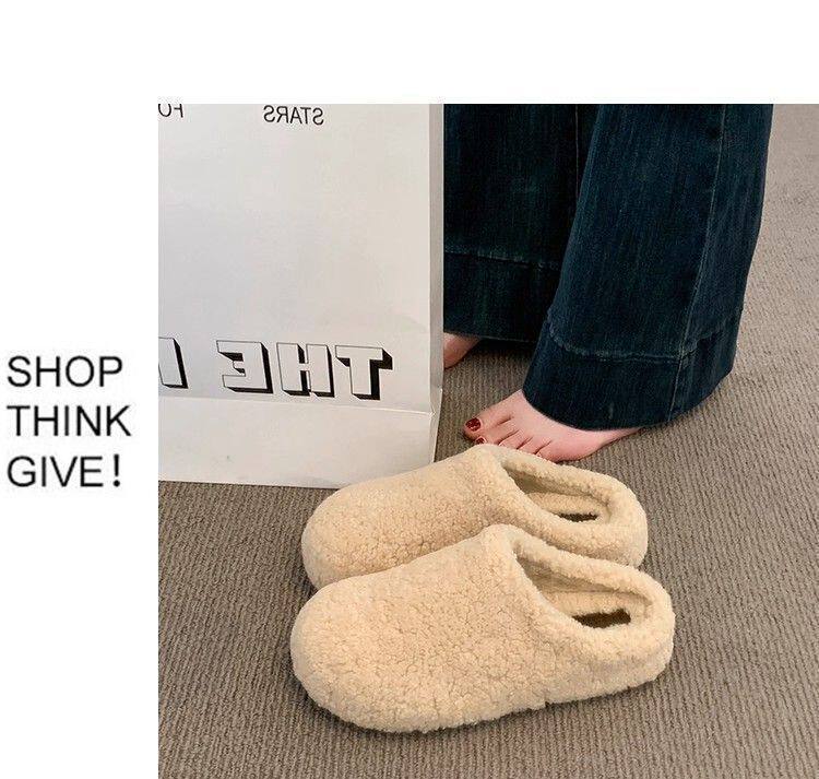 Dép lê nữ bít mũi đế dày lót lông, quai ngang phối nơ, đi trong nhà và ngoài trời — màu nâu, vằn báo, đen chi tiết 18