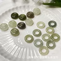Tang Yuan ювелирные изделия натуральный нефрит Hetian пончик Трот кольцо аксессуары мужские и женские безопасные пряжки ювелирные изделия кулон оптовая продажа