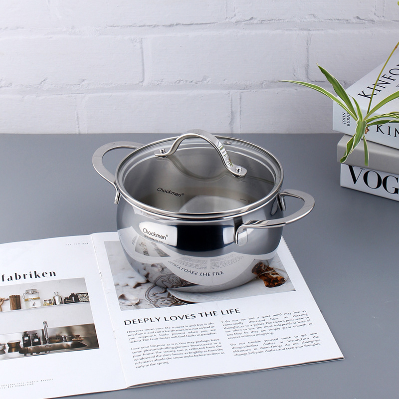 Chockmen Zhuo Deming 18 / 10 tambor de acero inoxidable 16cm silvestre