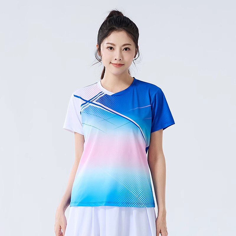 韓国バドミントンユニフォーム女性のスーツ夏の男性と女性の速乾性卓球バレーボールテニス競技トレーニングチームユニフォームカスタマイズ|undefined