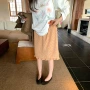秋季碎花直筒气质半身裙