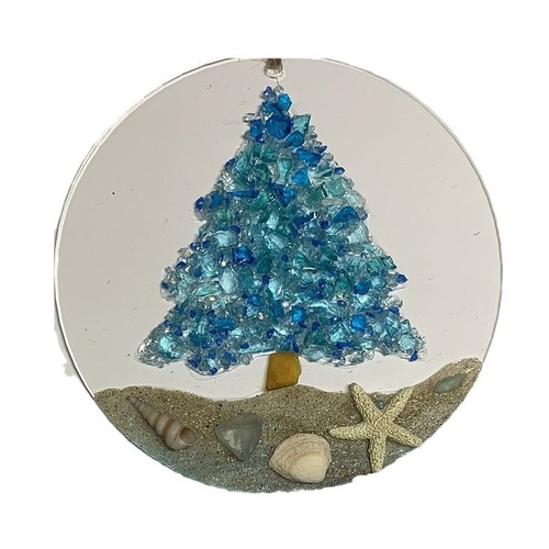 Sea Glass Suncatcher Beach Wave Romantic Acrylic Flat Home Decor