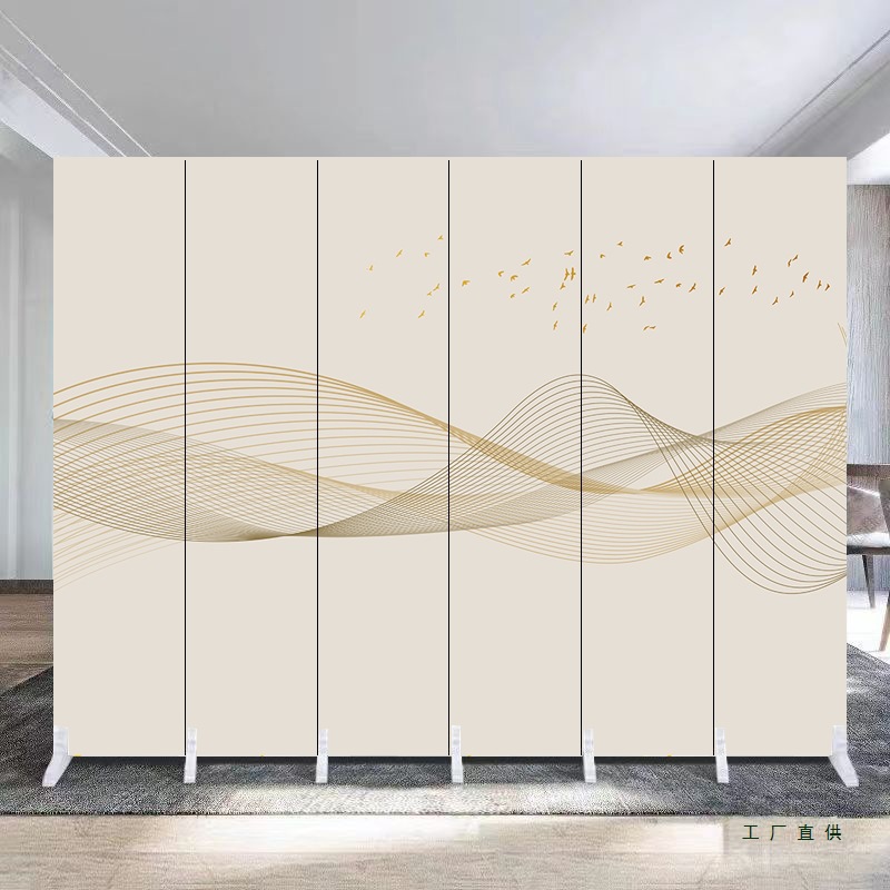 Customized Screen Partition Modern Minimalist Office Living Room Bedroom Entrance Double-Sided Light Luxury Folding Mobile Folding Screen
