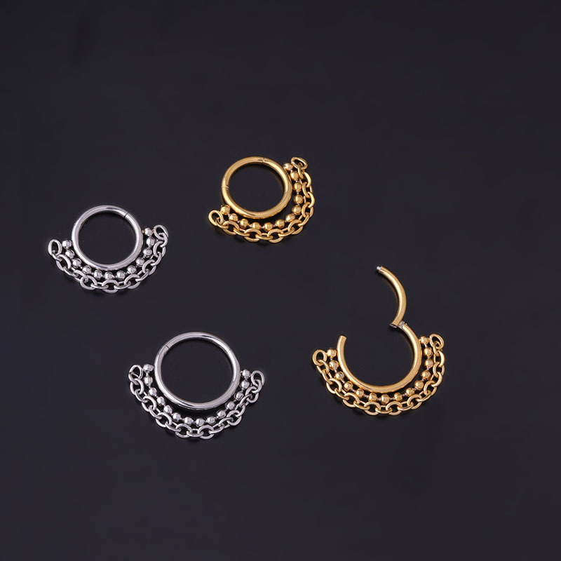 Unisex Fashion Circle Stainless Steel Metal Nose Ring Plating No Inlaid display picture 2