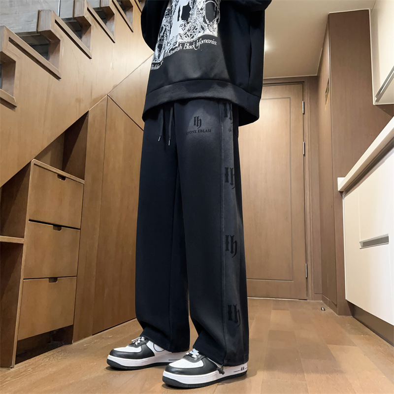 春秋季裤子男孩13岁初高中学生14直筒休闲长裤15大童宽松运动卫裤