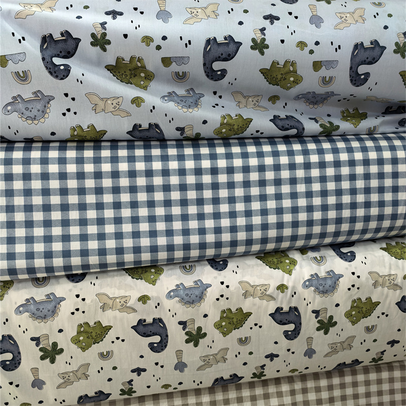 1.6幅宽家纺印花纯棉布 宝宝罩衣布料 睡衣服饰 家居床品卡通面料