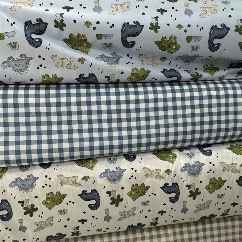 1.6幅宽家纺印花纯棉布 宝宝罩衣布料 睡衣服饰 家居床品卡通面料