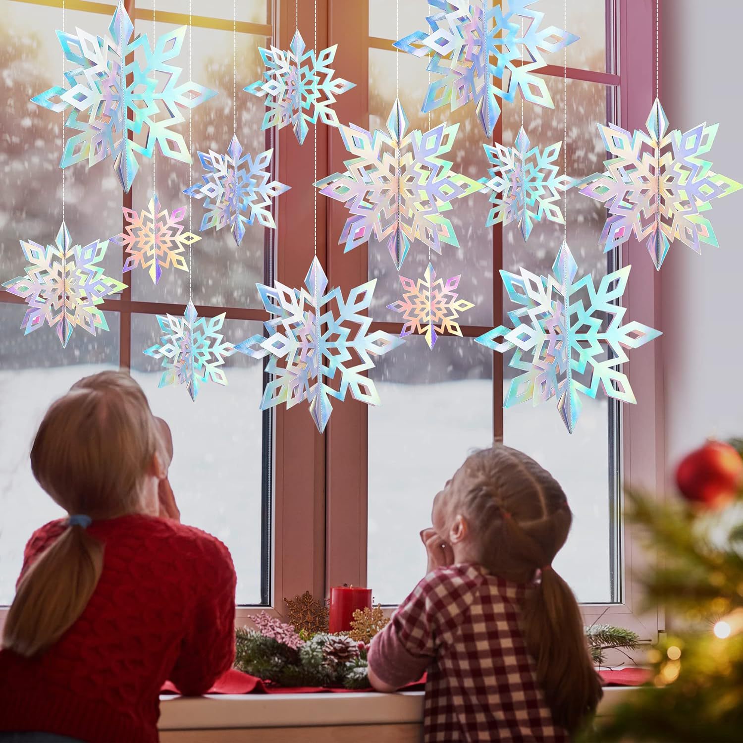 Christmas Snowflake Hanging Flag 6