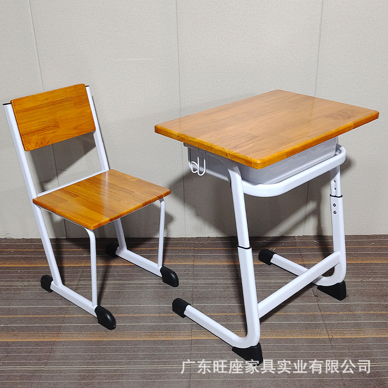 Mesa y silla individual para estudiantes (primaria/secundaria), altura ajustable con tubo, fabricante para escuelas o centros de tutoría image 7