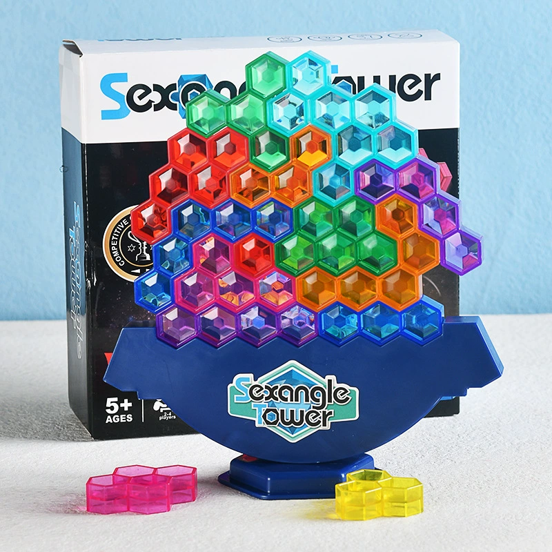 Tower, Jenga, tetris, constructor, toy, fighting board game for double, teaches balance