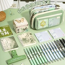 新中式国风笔袋帆布文具盲盒高颜值ins大容量初中小学男女生耐脏