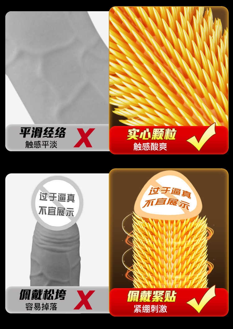 Wolf Tooth Penis Sleeve for Men, Hollow Soft Flesh-Like Silicone Sleeve, Thickened Adult Wearable — detail image 23