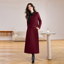 时尚休闲套装2025冬装新款女装气质优雅外套半裙两件套裙Z5663