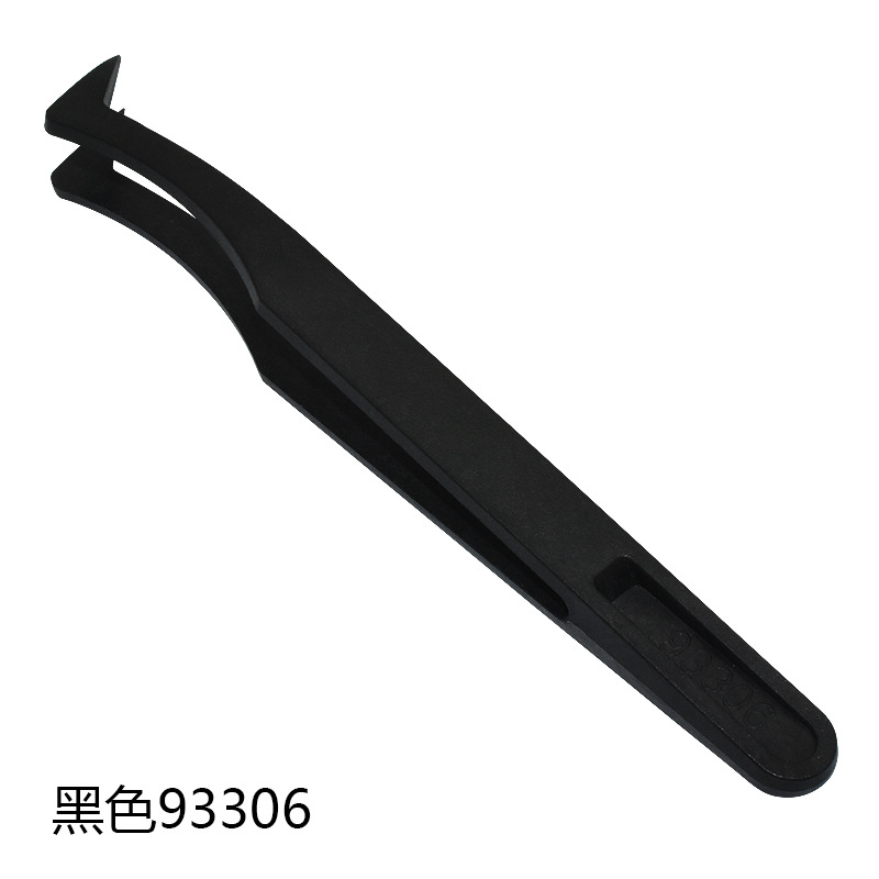 Venta al por mayor fibra de carbono antiestático pinzas de plástico blanco puntiagudo Cabeza ancha cabeza plana libre de polvo pinzas de purificación clip de plástico image 21